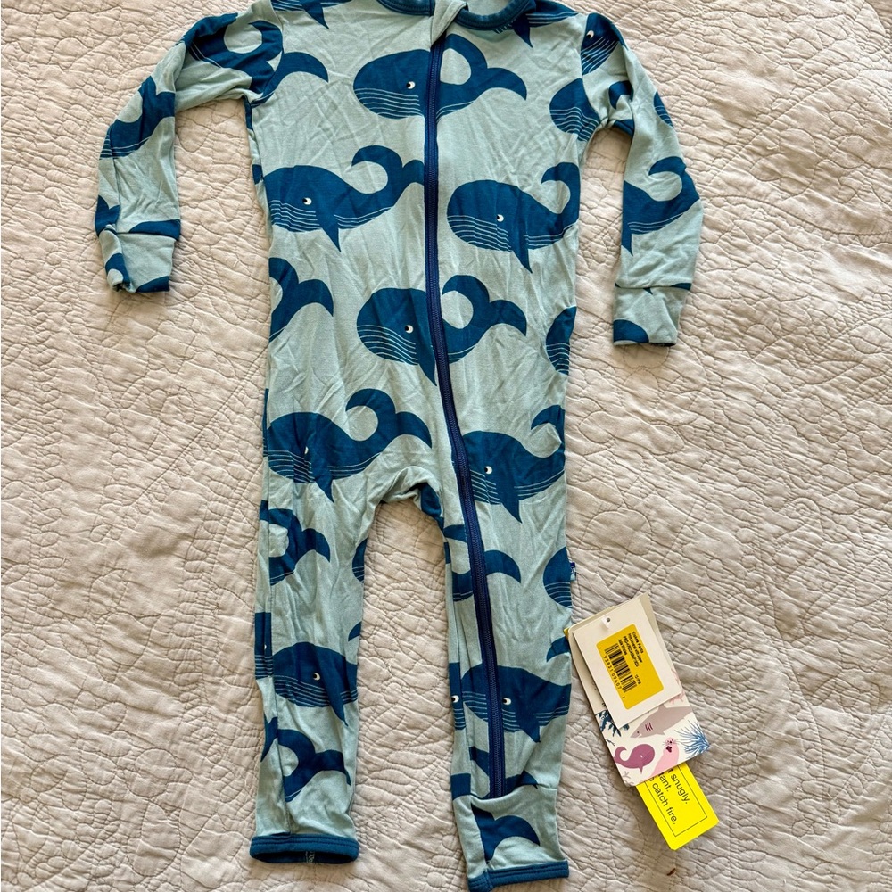 NWT- KicKeePants Super Soft One Piece : Whale Print